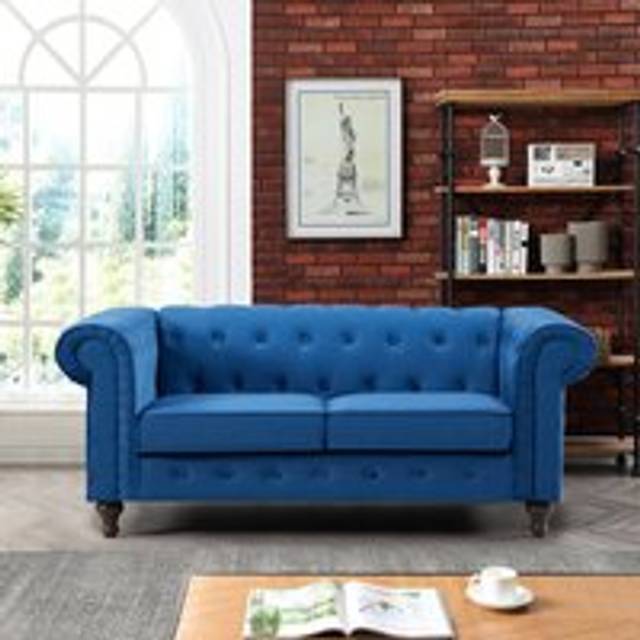 Pelham 2 Seater Blue Velvet Sofa - Artemis Home
