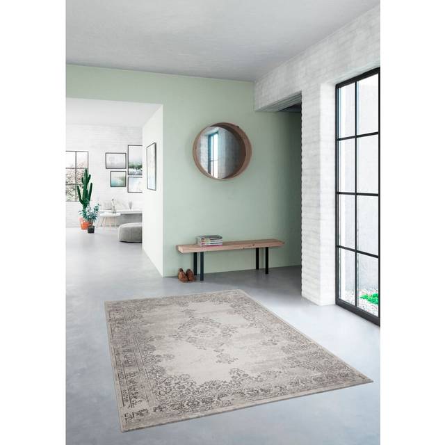 Bacall Flatweave Cream/Charcoal Rug (Rectangle 120 x 170cm)