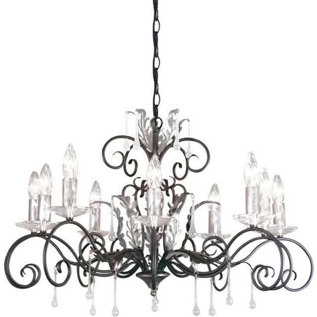 Barcroft 10-Light Candle-Style Chandelier - Silver (52cm H X 90cm W X 90cm D)