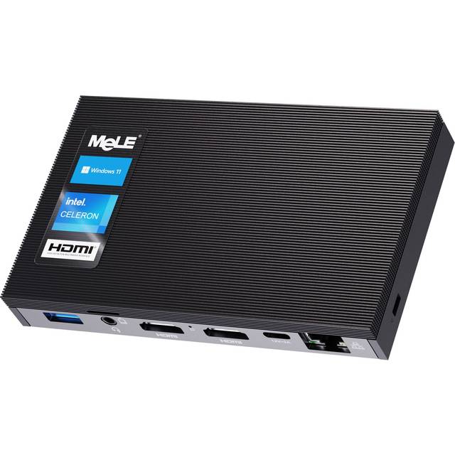 MeLE Quieter3Q Wifi 6 Fläktlös Mini PC Winodows 11 Pro N5105 8GB 128GB Bärbar dator Desktop 4K HDMI HDR Industriell PC-stöd Win10 NVMe M.2 SSD 2.4G 5.0G WiFi Gigabit Ethernet PXE VESA-fäste