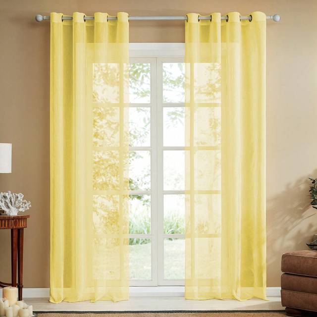 SHEIN 1pc Minimalist Nordic Modern Style Solid Color Sheer Curtains - Suitable For Bedrooms, Living Rooms, Hotel Rooms, Etc