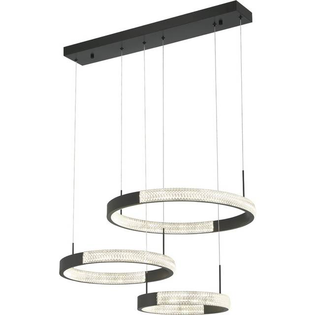 Knudson 3-Light Wagon Wheel LED Chandelier - White (40cm H X 73cm W X 50.5cm D)