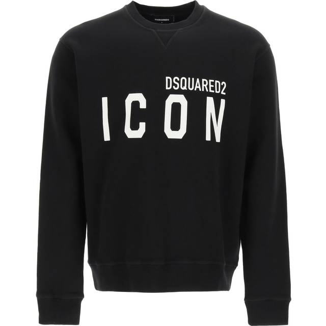 Dsquared2, Sweatshirts, male, Black, XL, Big Logo Crewneck Sweatshirt