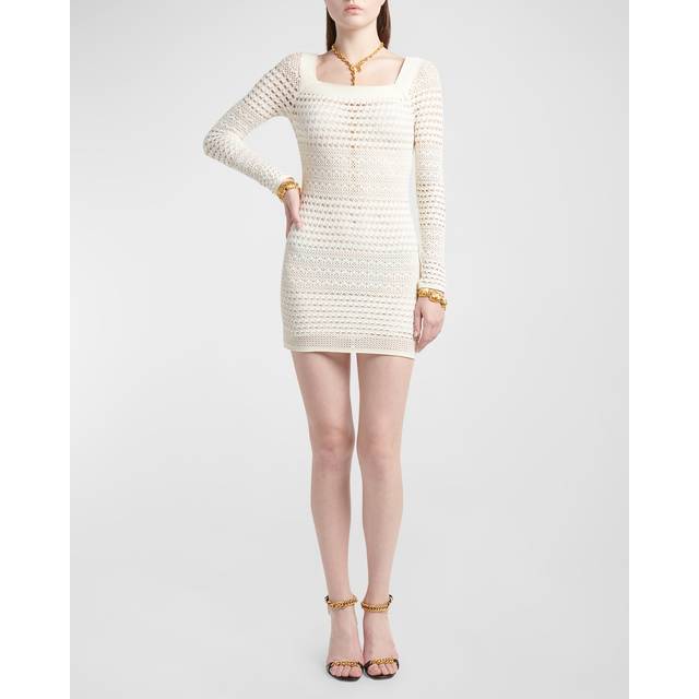 Tom Ford Crochet minidress - white (UK 4)