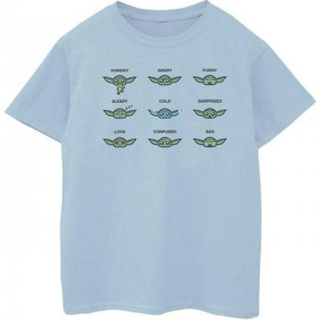 Mandalorian Grogu Mood Cotton T-Shirt - White - 12-13 Years