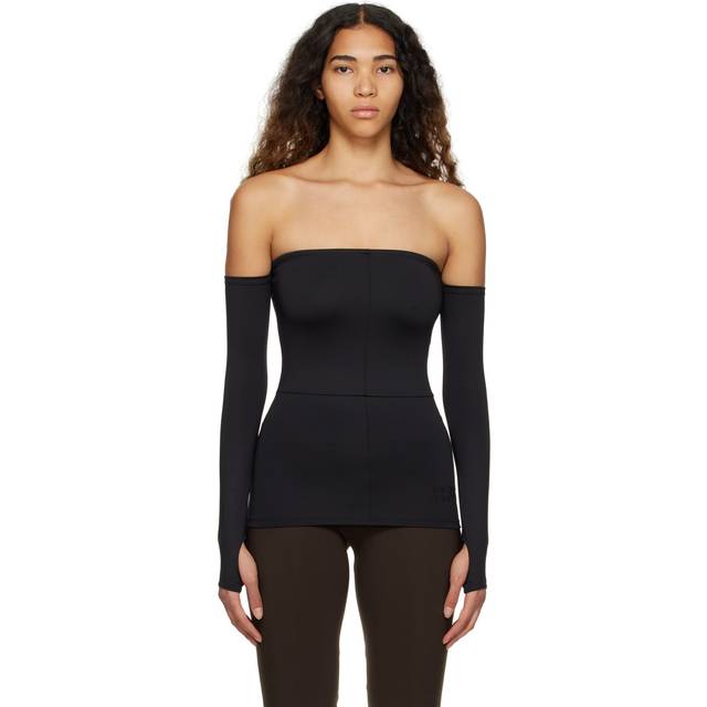 MM6 Stretch Fabric Cold-Shoulder Top size L (L)