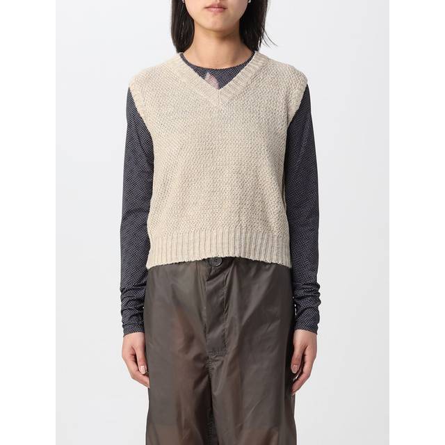 Maison Margiela Woman Sweater Beige Size S Hemp