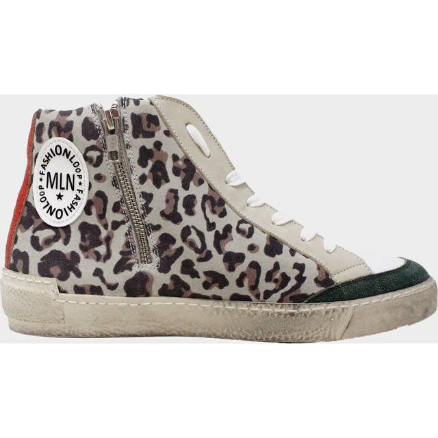 High Top Trainers | Leopard - Brown