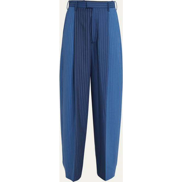 Marni, Byxor, Dam, 2Xs, Blå Ullrandiga Breda Benbyxor - blue (2XS)