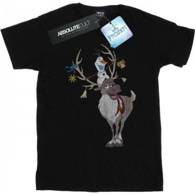 Frozen Sven And Olaf Christmas Ornaments Cotton T-Shirt - White - 5-6 Years