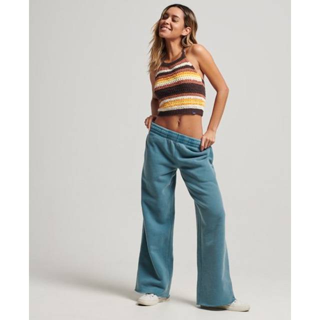 Superdry Straight Faded Women's Sweatpants - Turquoise