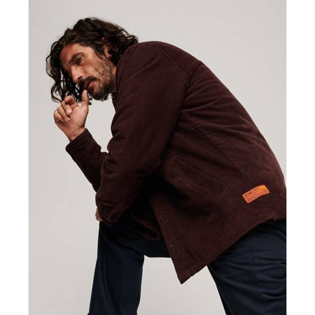 Superdry for man. M4010827A Corduroy jacket Surplus burgundy (XXL), Casual, Cotton