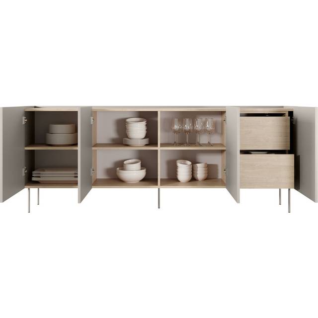 Caparro 220 Cm Wide 2 Drawer Sideboard - Cashmere