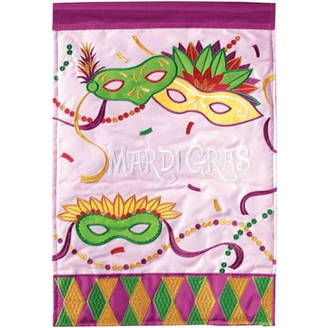 Dicksons 01215 Mardi Gras Garden Flag - Small