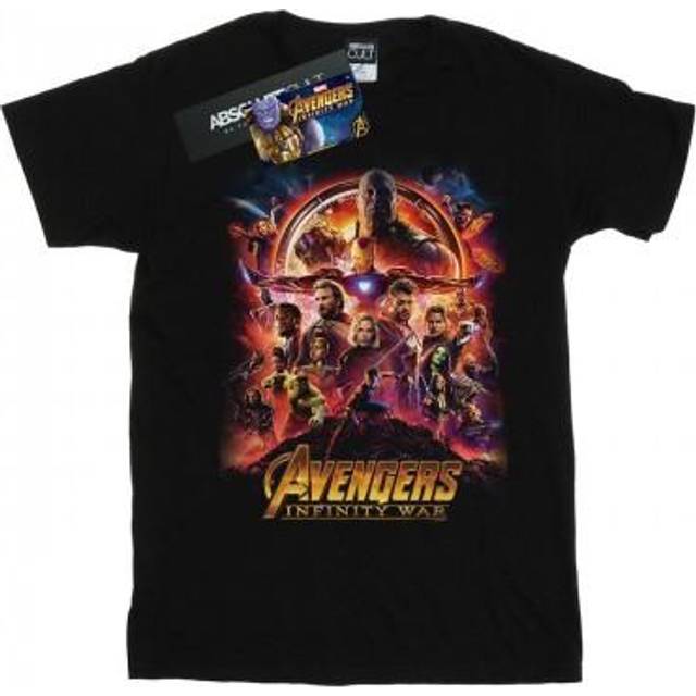 Avengers Infinity War Movie Poster T-Shirt - Black - 5-6 Years