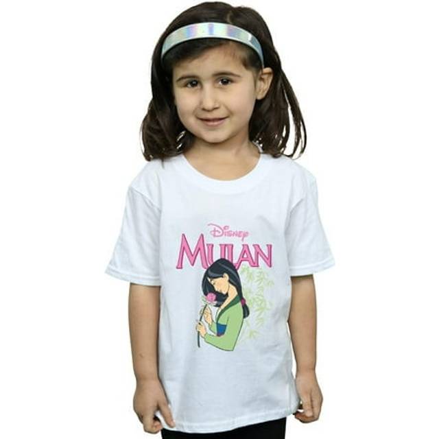 Disney Girls Mulan Rosa Magnolia bomull T-shirt 12-13 vit