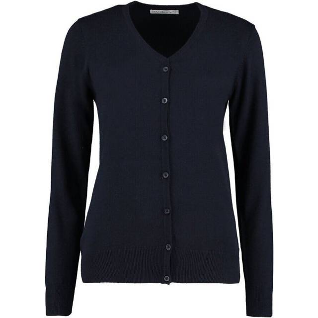 Kustom kit womens arundel vneck classic fit long sleeve cardigan sweater kk354