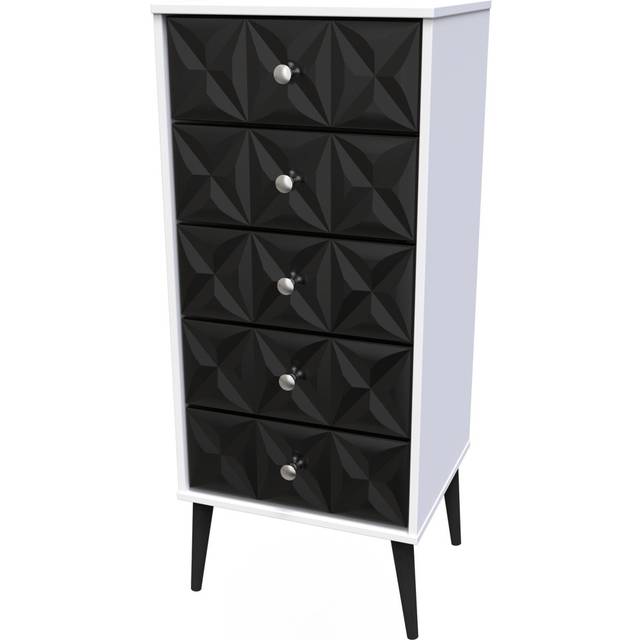 Fully Assembled Hermila 5 - Drawer Chest of Drawers - White (107.5cm H X 39.5cm W X 41.5cm D)