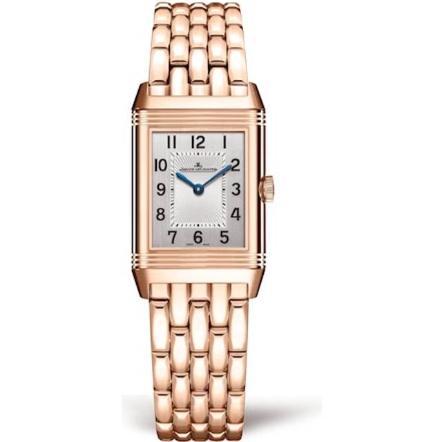 Jaeger-LeCoultre Small Rose Gold and Diamond Reverso Classic Duetto Watch - Silver - 21mm