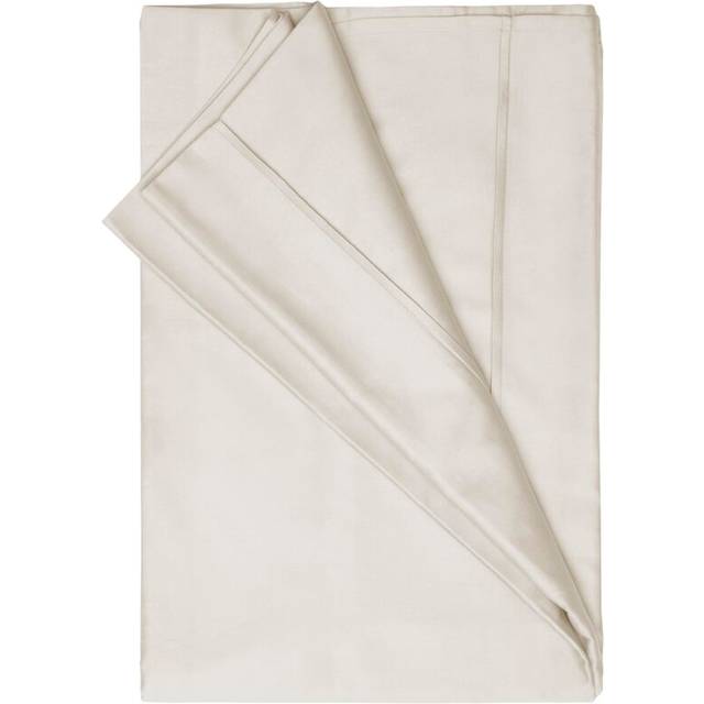 Luxury Silk Range 450 Thread Count Satin Flat Sheet - Ivory (Single (3&#39;))