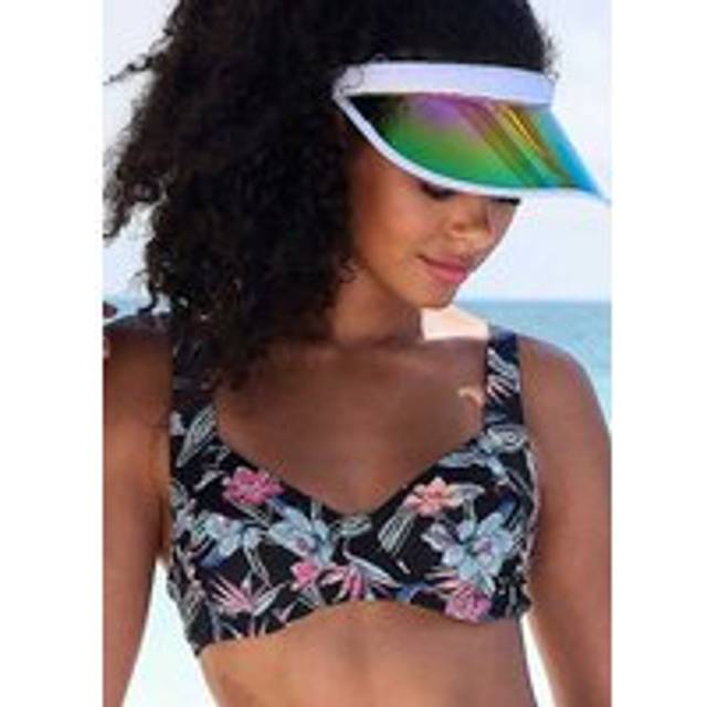 KangaROOS Underwired Floral Print Bikini Top - Black Floral