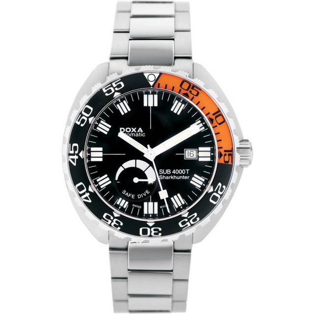 Doxa Watch Sub 4000T Sharkhunter Sapphire Bezel - Black