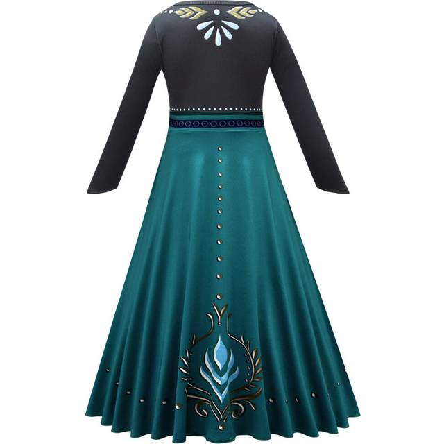 (150) Frozen 2 cosplay Anna Princess dress girls Halloween performance costume long dress, cape
