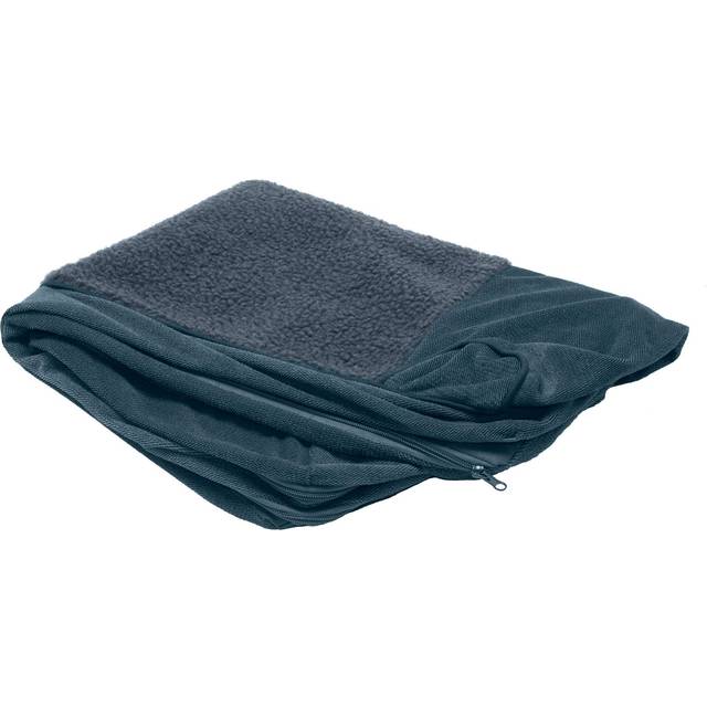 Furhaven Replacement Dog Bed Cover Sherpa & Chenille Sofa-Style  Machine Washable - Orion Blue  Large