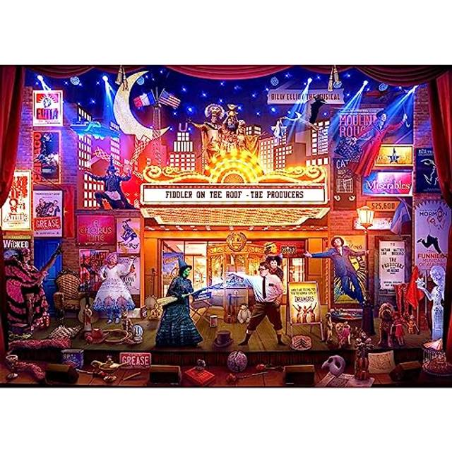 Broadway's Best 1000-Piece Jigsaw Puzzle by Rachid Lotf Fun Brain Teaser, Toys & Games for Kids and Adults 28 x 20 Inches