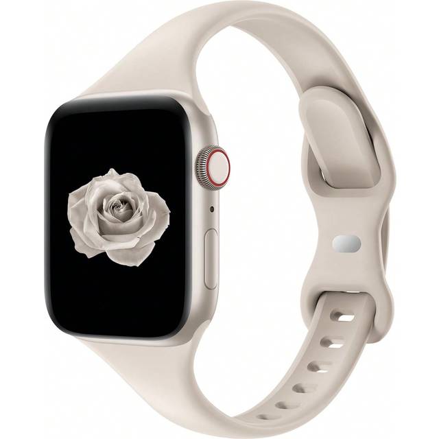 Kompatibel med Apple Watch Band 38mm 40mm 41mm 42mm 44mm 45mm 46mm 49mm, kompatibel med Apple Watch Series Ultra/Ultra 2 10/9/8/7/6/5/4/3/2/1 SE, Ultr - Starlight (38mm/40mm/41mm,42mm/44mm/45mm/49mm)