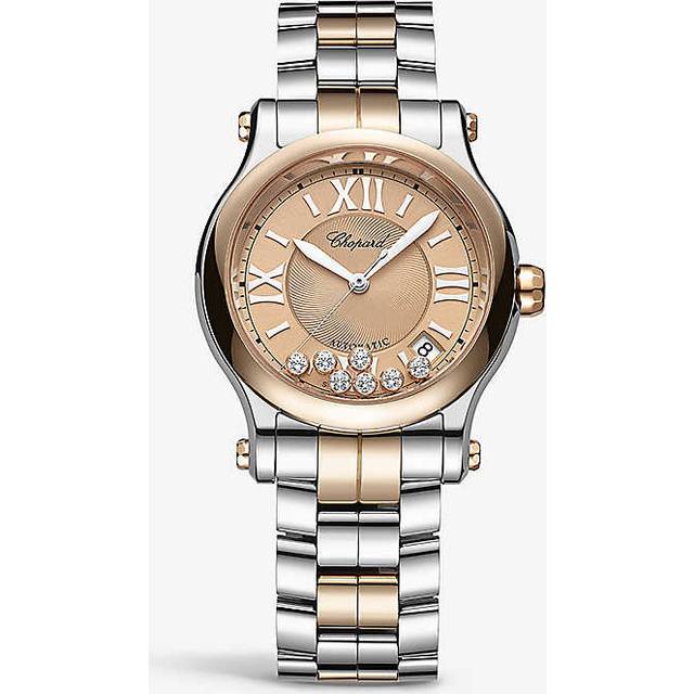 Chopard Womens 18-carat Rg & Ss 278559-6019 Happy Sport 18ct Rose-gold, Stainless-steel and 0.35ct Round-cut Diamond Automatic Watch 33mm - 18-carat RG & SS