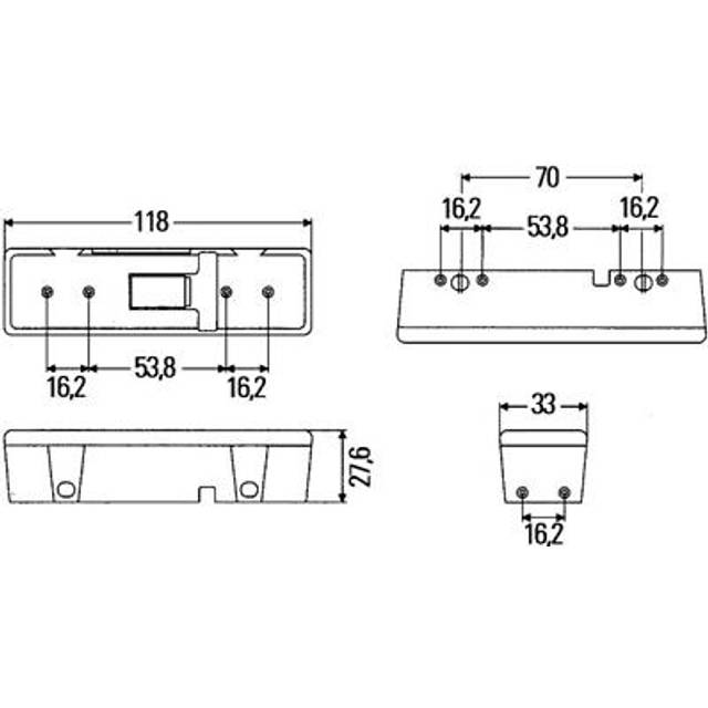 Rear strobe-type beacon 12v hella 2xd008997001