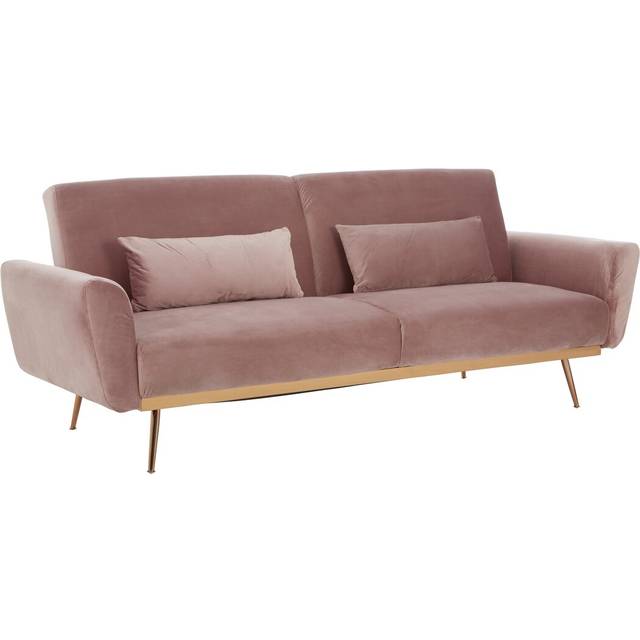 Doe 2 Seater Fold Out Sofa Bed - Pink (85cm H X 211cm W X 83cm D)