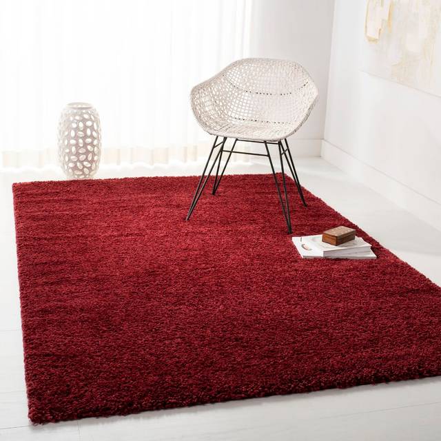 Lakely Looped/Hooked Burgundy Rug - Red (Rectangle 160 x 230cm)