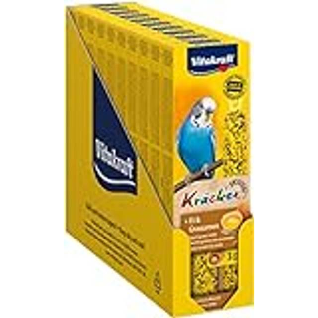 Vitakraft Kräcker, med ägg och gräsfrön, snacks för parakiter och exotiska växter, i förvaringsstorlek, utan tillsats av socker (10 x 54 g)