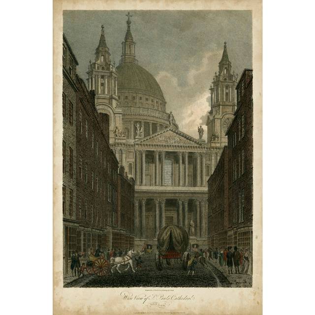 St. Pauls Cathedral London - Wrapped Canvas Art Prints - Clear (76cm H x 51cm W x 3.8cm D)