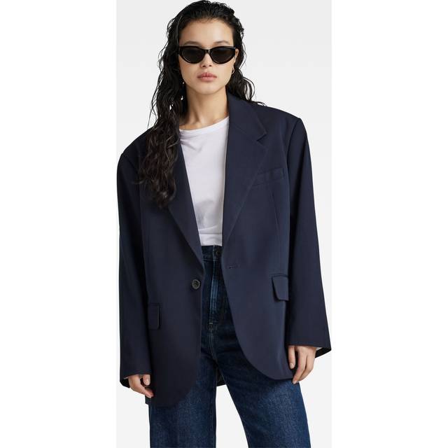 G Star Raw Womens G-Star RAW Big Boyfriend Oversized Blazer - Navy - Size Medium