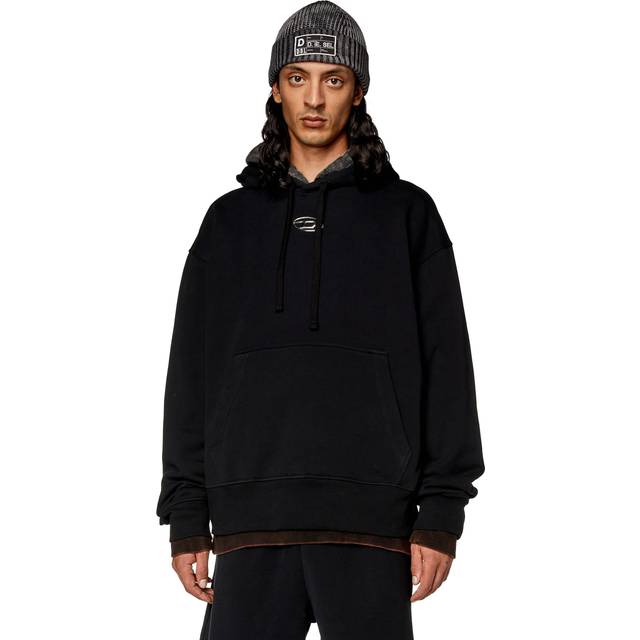 Diesel-Macs Hood Hoodie Felpe Nero-Uomo - XL