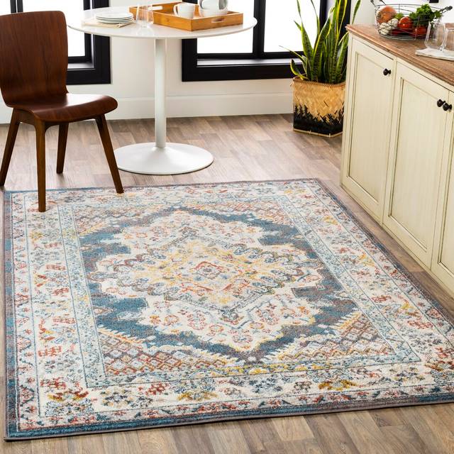 Divena Bright Yellow/Grey Rug - Blue;Brown;Red;Yellow;Grey (Rectangle 200 x 274 cm)