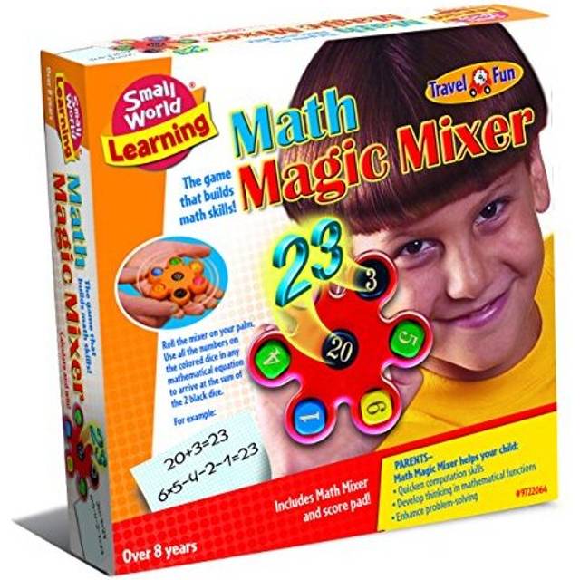 Small World Toys Math Fidget Toys for Kids 8-12  Math Magic Mixer Educational Games with Math Dice and Score Pad  Handheld Games for Kids  Fidget Game