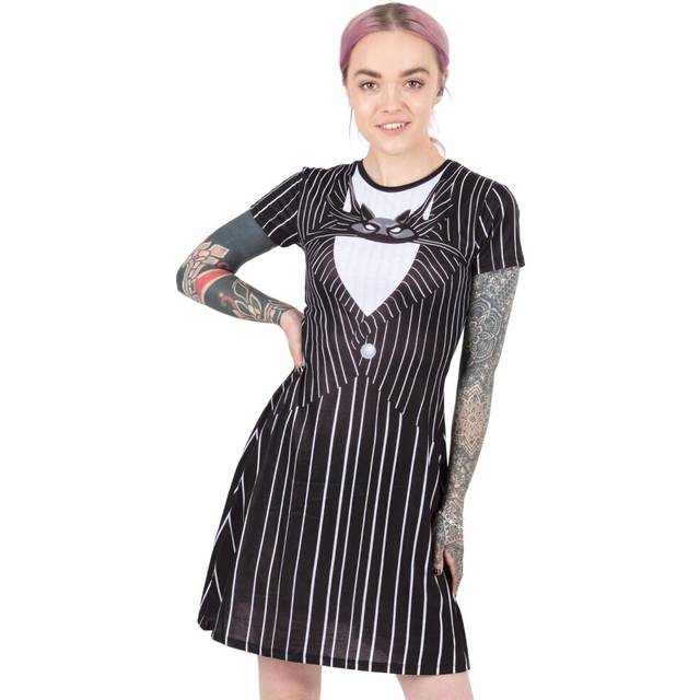 (2XL) Nightmare Before Christmas Dress For Women | Ladies Jack Skellington Costume Outfit | Disney Merchandise