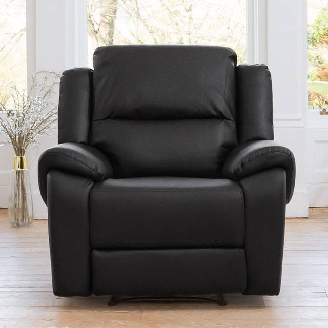 Clarks Electric Recliner Armchair - Cream - Black (100cm H X 100cm W X 95cm D)