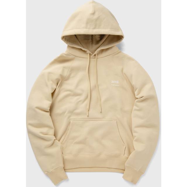 AMI Paris Beige Printed Hoodie - CREAM/721 - S