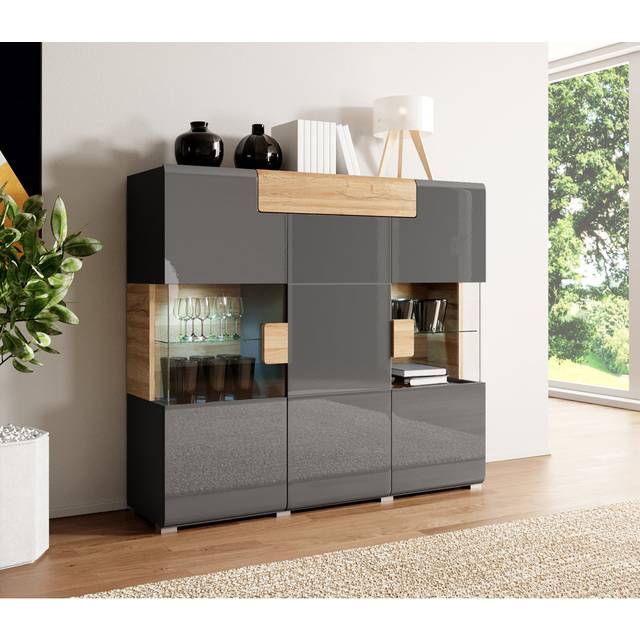 Febin 208 Cm Wide 2 Drawer Sideboard - Grandson Oak (131cm H X 147cm W X 39cm D)