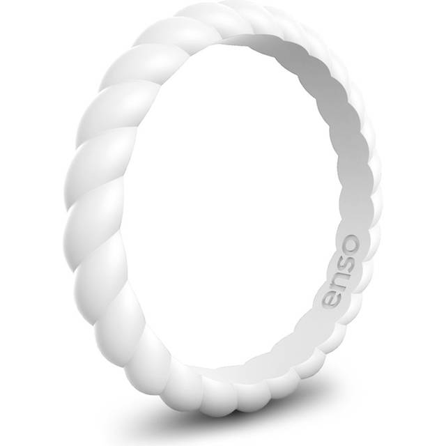 Enso Rings Stackable Braided Silicone Wedding Ring - Hypoallergenic Un