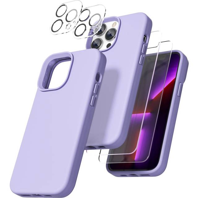 oakxco for iPhone 13 Pro Max Phone Case Liquid Silicone  Thin Slim Soft Rubber TPU Plain Smooth Gel Cover for Women Girl Aesthetic  Matte Solid Protec