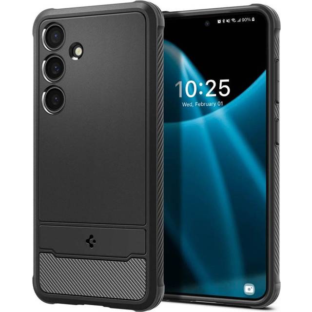 Spigen Rugged Armor Case kompatibel med Samsung Galaxy S24 Skal Fodral -Svart