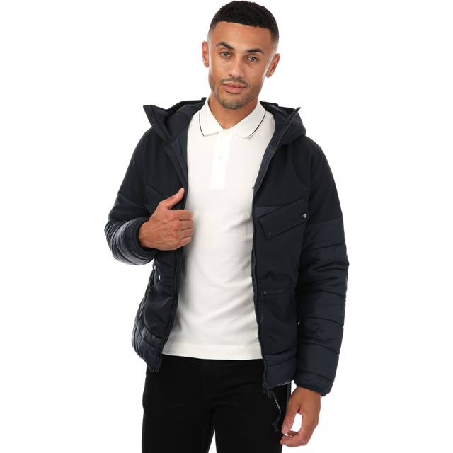 C.P. Company Mens Shell-R Mixed Google Jacket in Navy - Size Large