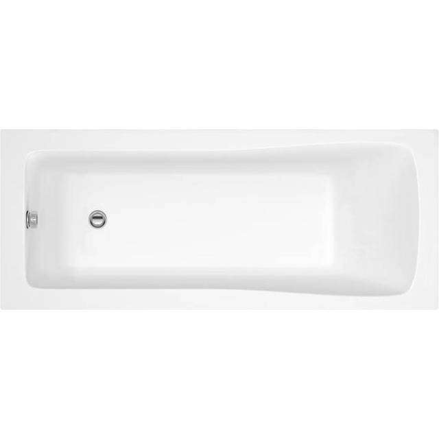 Nuie Linton Square Single Ended Straight Bath 1600x700