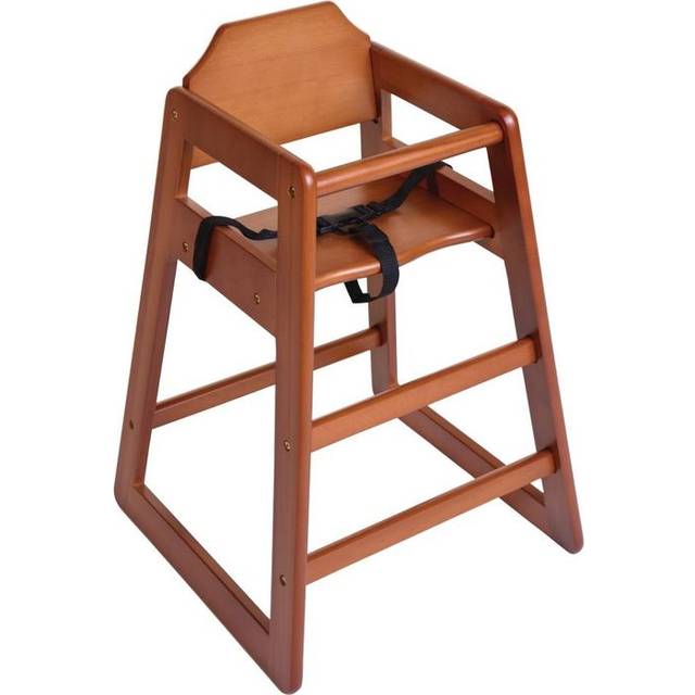Bolero Wooden Highchair Dark Wood Finish